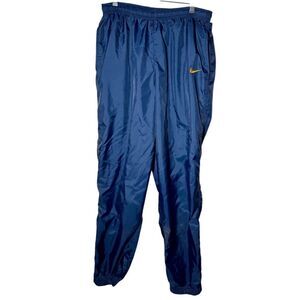 Vintage 90s Nike White Label Navy Blue Track pants Joggers Lined Men’s Large